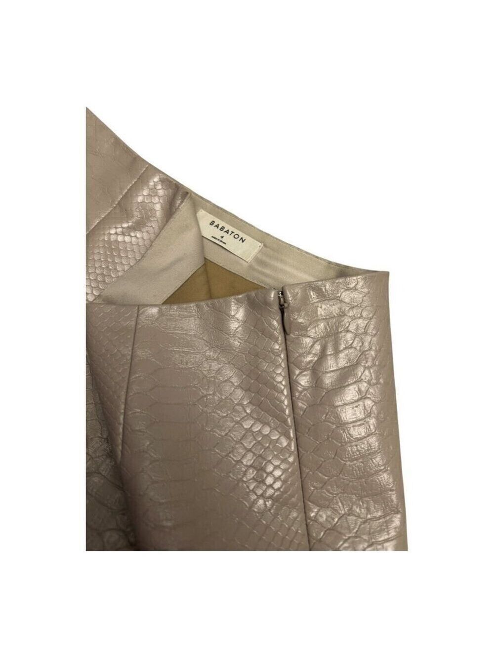BABATON ARITZIA Faux Leather Snake Skin Business Casual Mini Skirt Womens 4 - Picture 5 of 5